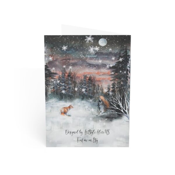 Winter Fairytale Folded Greeting Cards (1, 10, 30, and 50pcs) – Bild 115